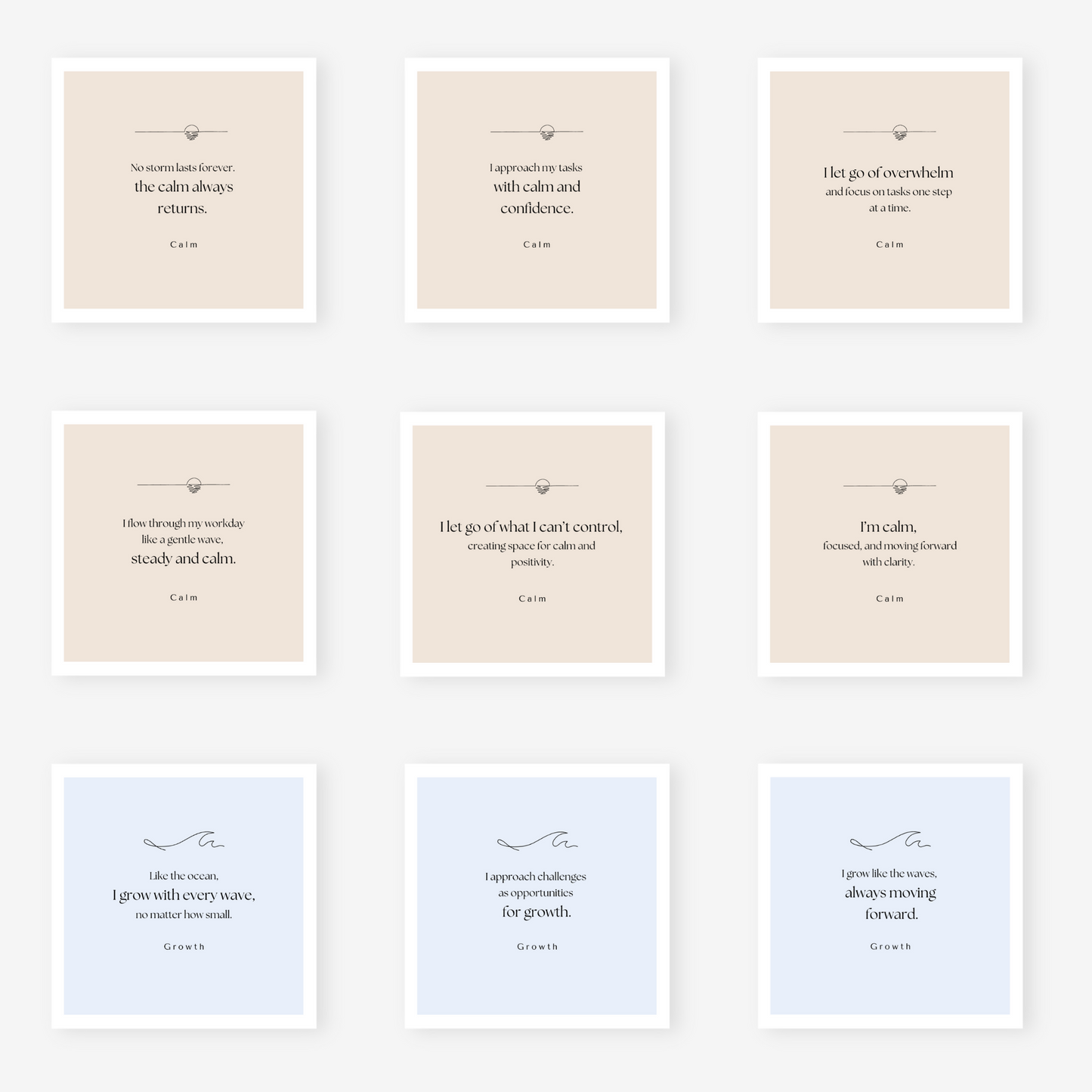Motivational affirmation cards