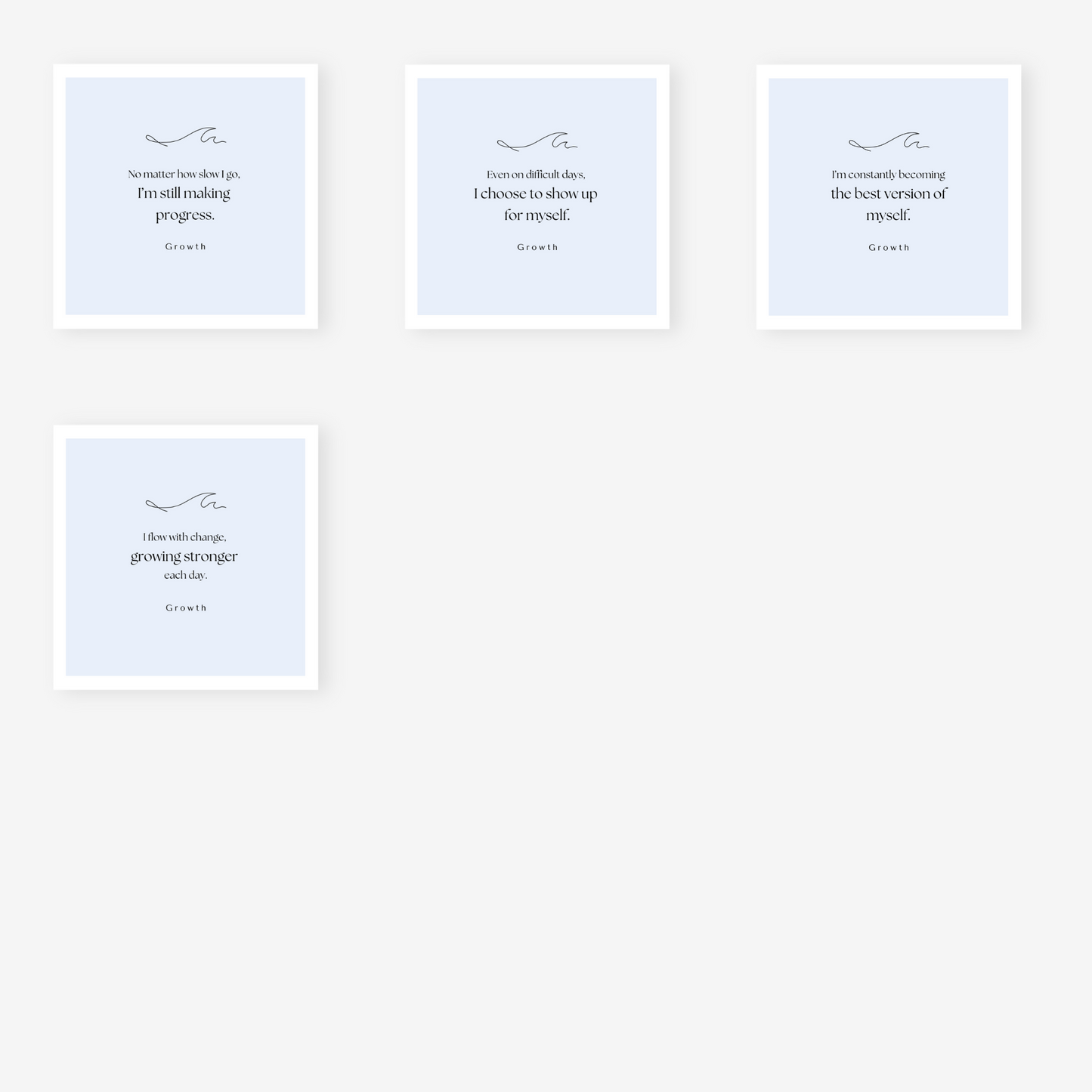 Motivational affirmation cards