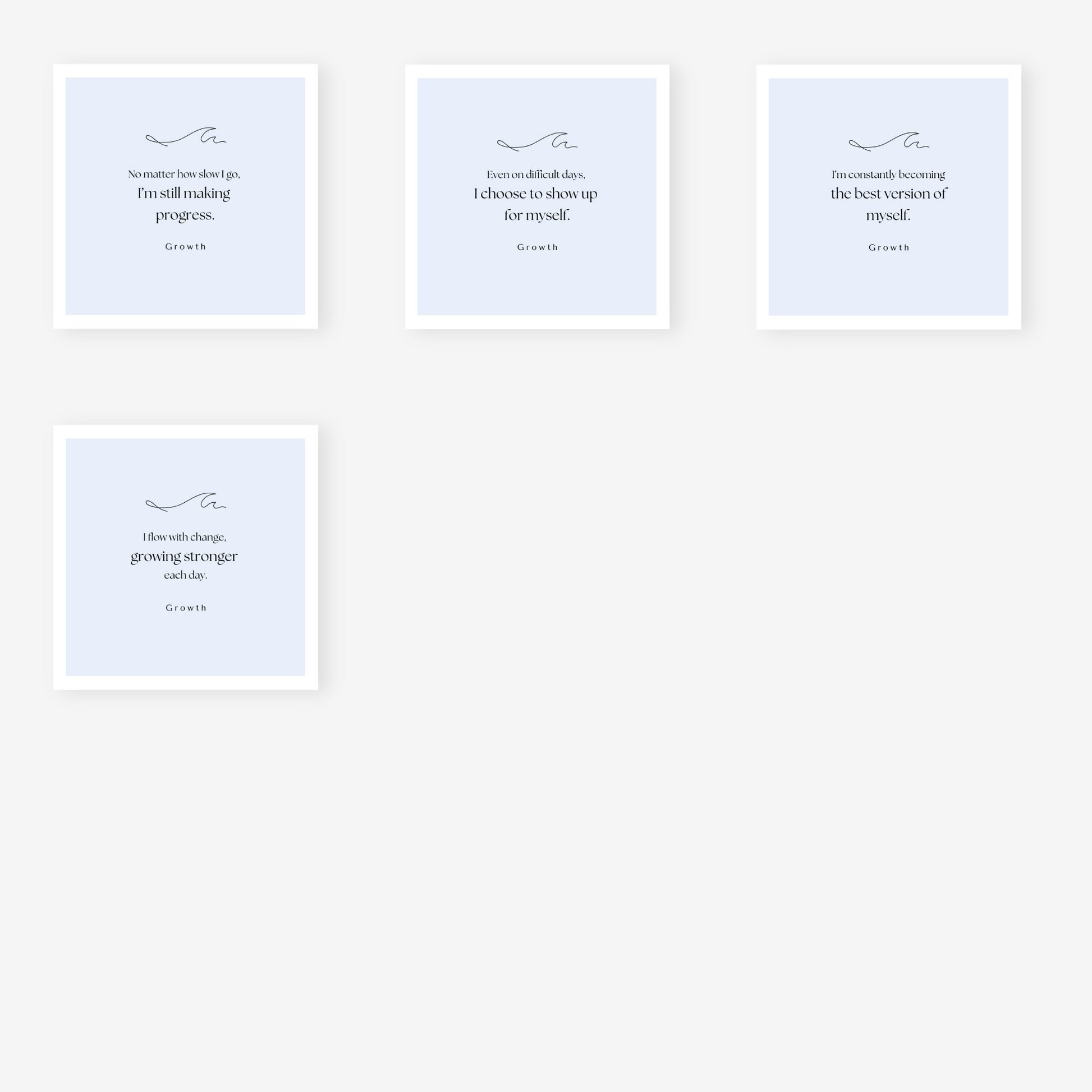 Motivational affirmation cards