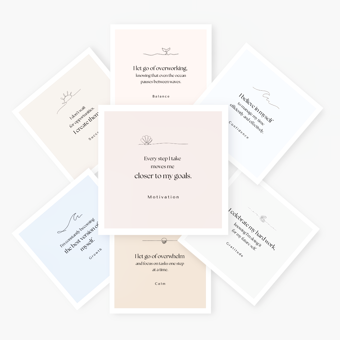 Motivational affirmation cards