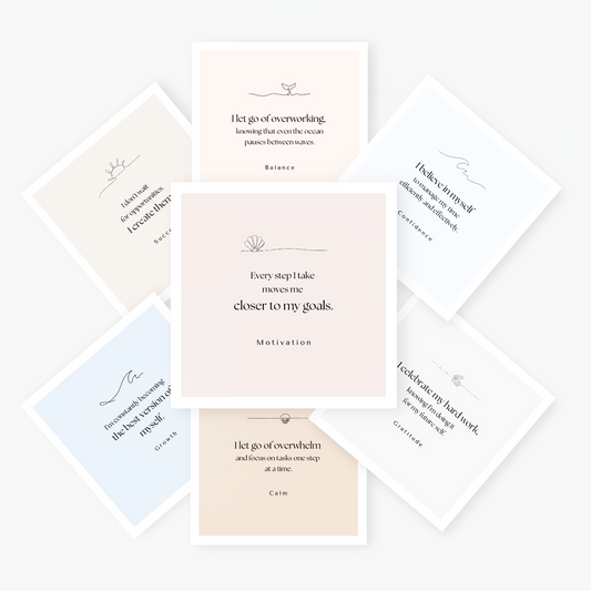 Motivational affirmation cards