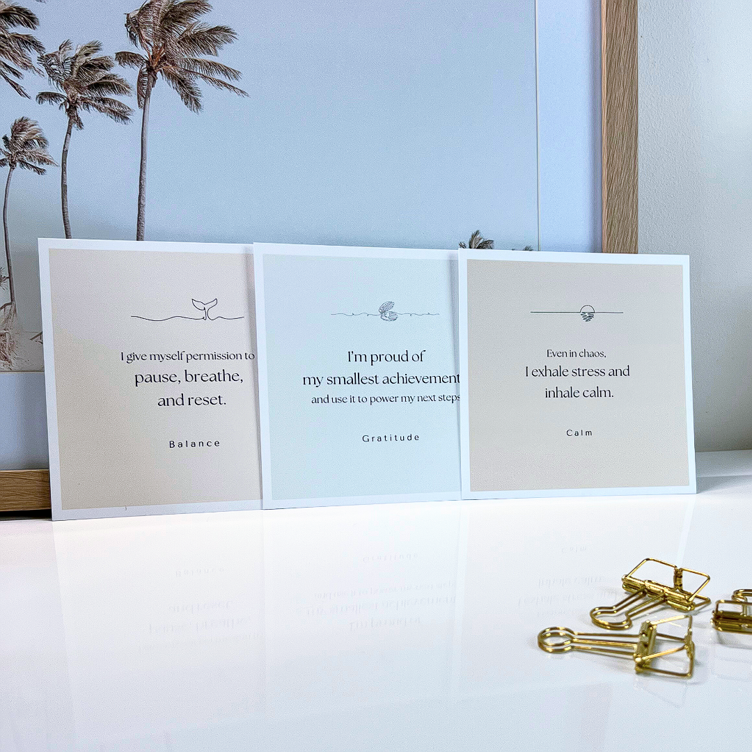Motivational affirmation cards