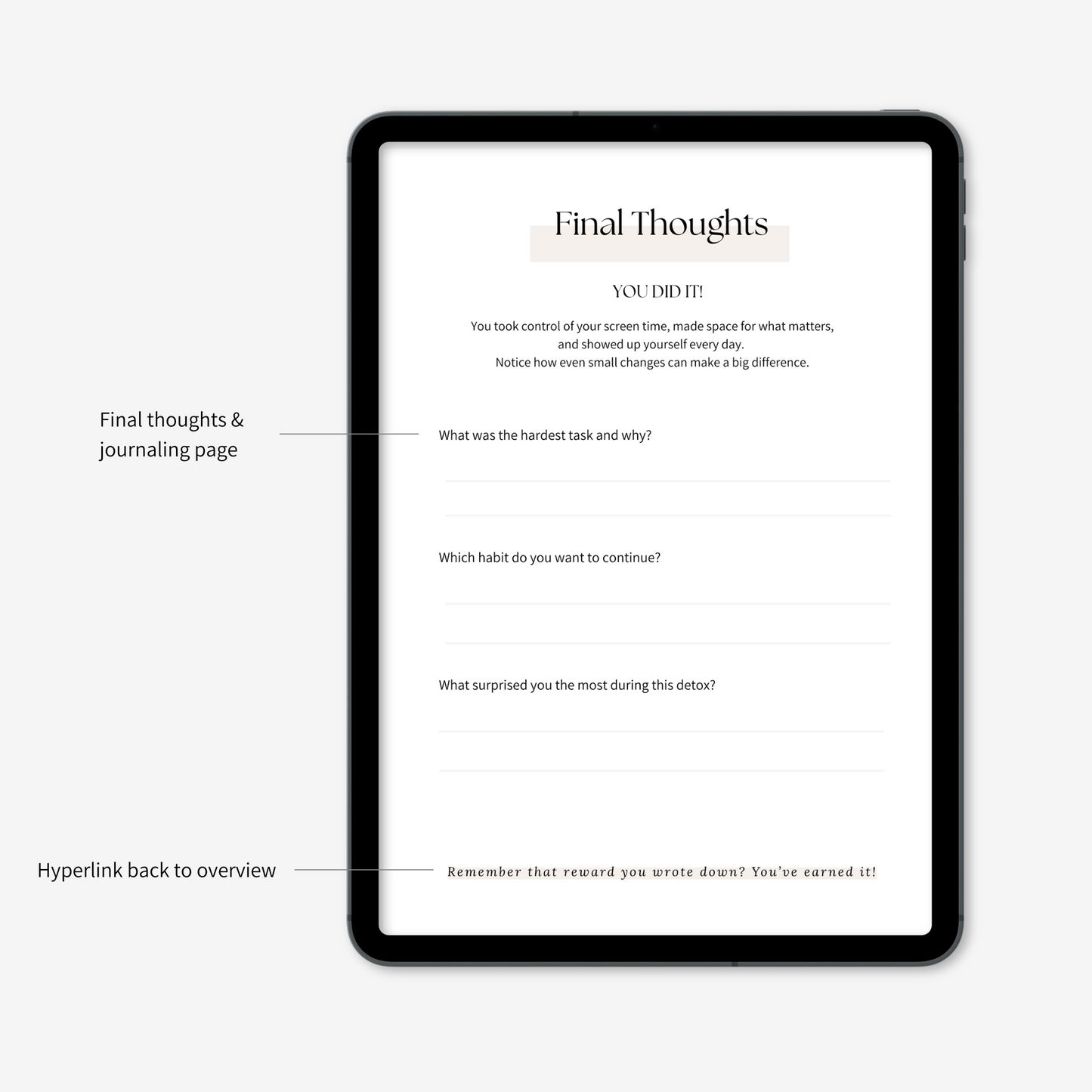 7-day digital detox challenge final thoughts page