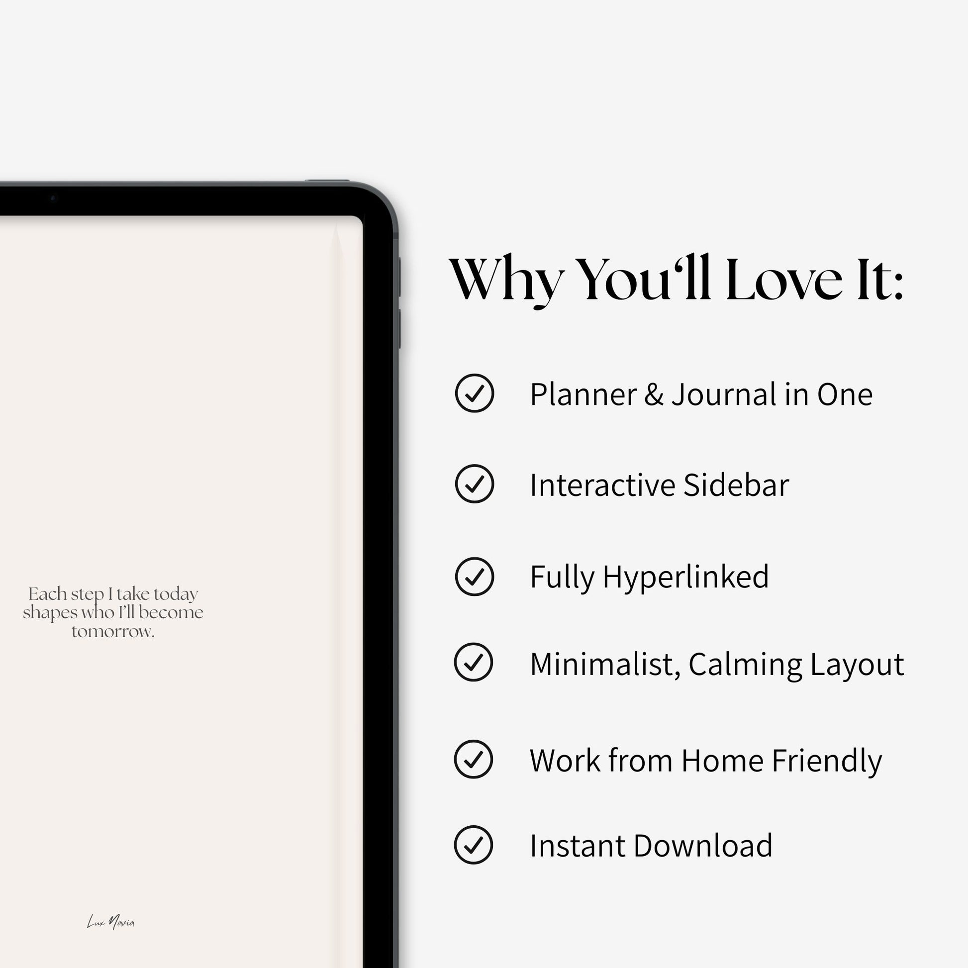 Highlights why you'll love the 2026 future self digital planner