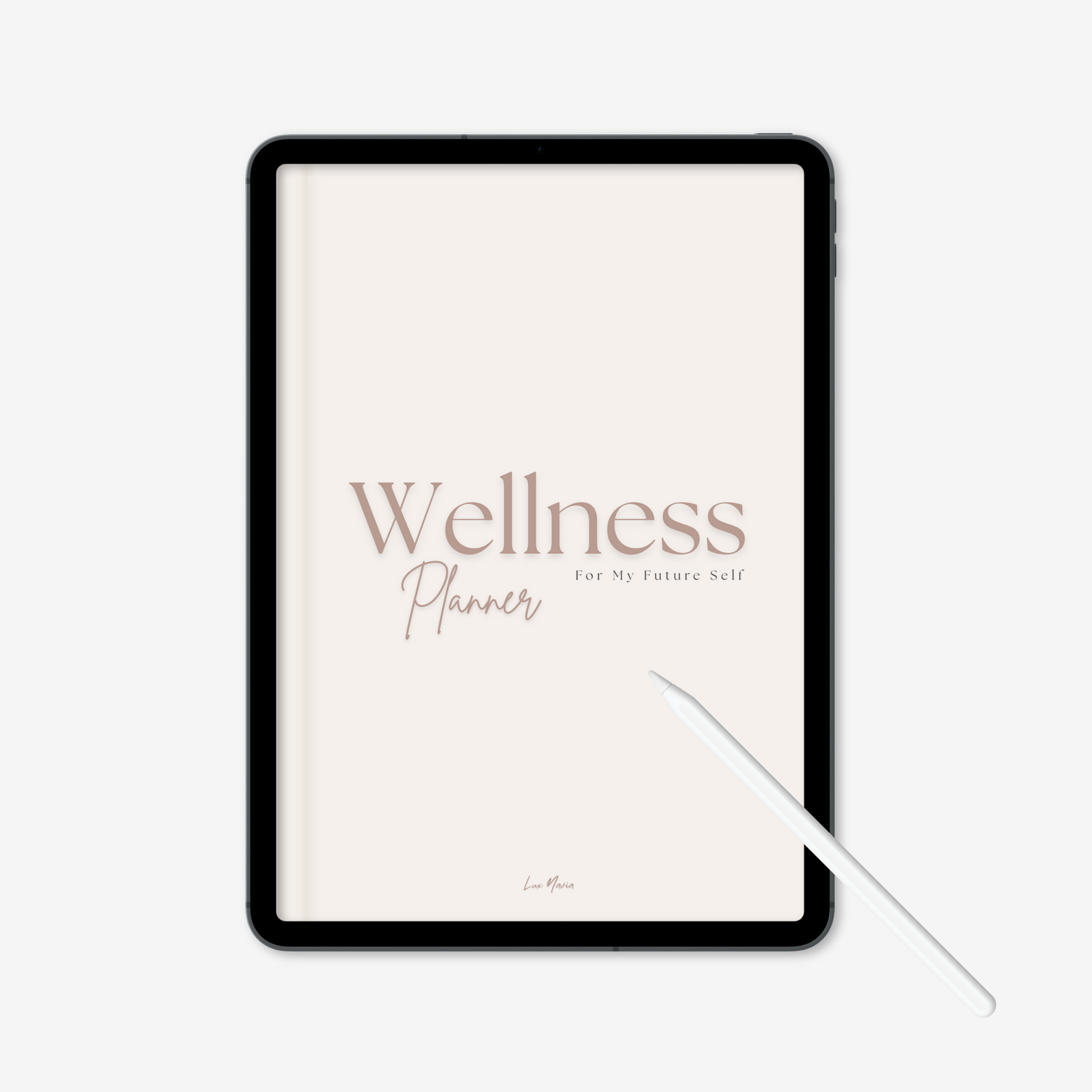 Digital Wellness Planner on a light grey background
