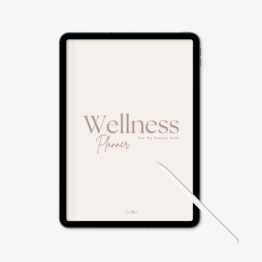 Digital Wellness Planner on a light grey background